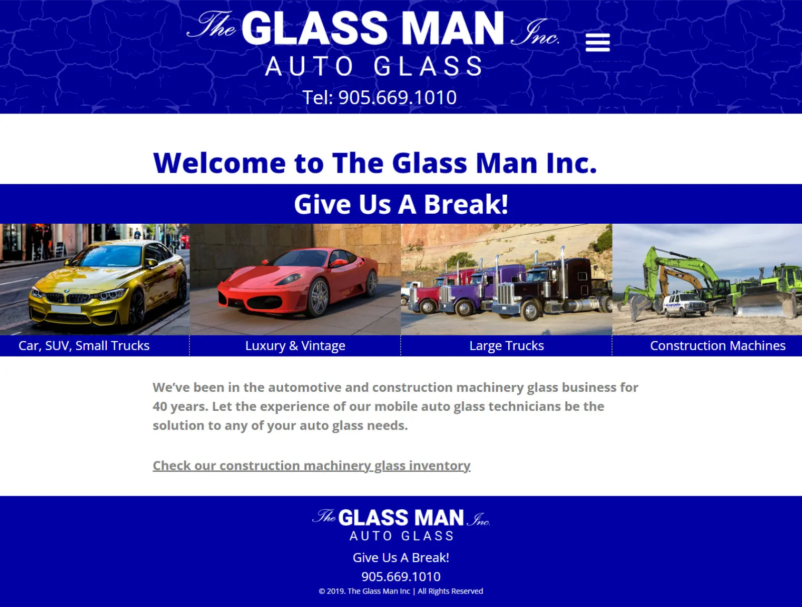 The Glass Man Inc Website